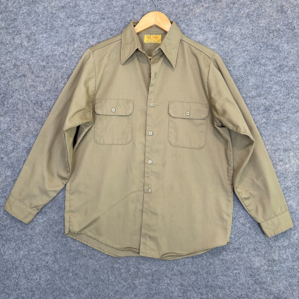 Vintage Big Yank Work Mates Button Shirt Mens Large 15.5 Unions Made 70s Pockets